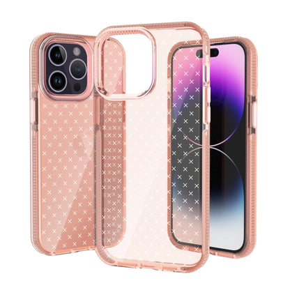 جراب هاتف شفاف من مادة TPU بنمط شبكي، مناسب لأجهزة iPhone 14 وiPhone 14 Plus وiPhone 14 Pro وiPhone 14 Pro Max