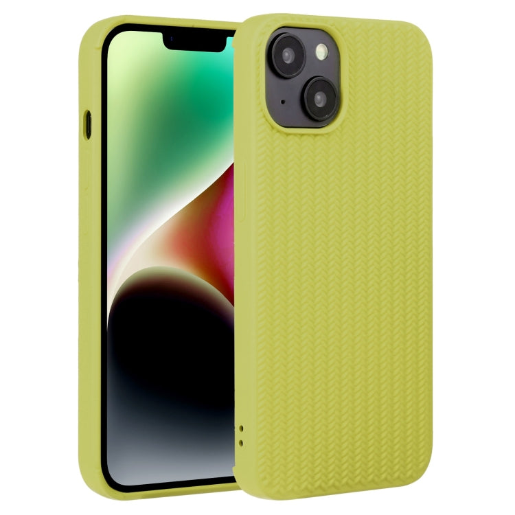 جراب هاتف من السيليكون بنسيج منسوج، مناسب لأجهزة iPhone 14 وiPhone 14 Plus وiPhone 14 Pro وiPhone 14 Pro Max وiPhone 13