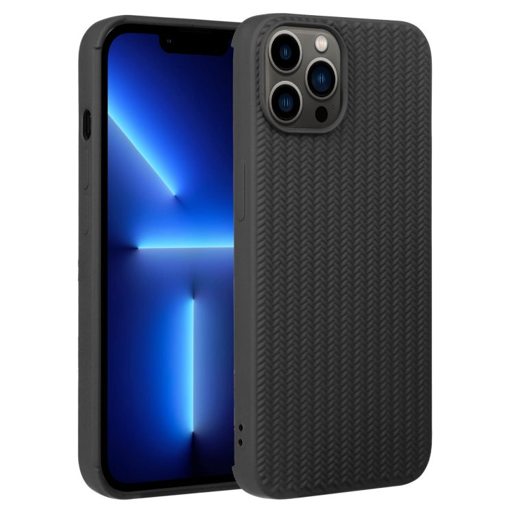 جراب هاتف من السيليكون بنسيج منسوج، لهاتف iPhone 13 Pro، وiPhone 13 Pro Max، وiPhone 12، وiPhone 12 Pro، وiPhone 12 Pro Max