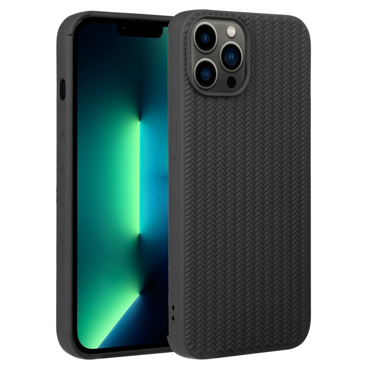 جراب هاتف من السيليكون بنسيج منسوج، لهاتف iPhone 13 Pro، وiPhone 13 Pro Max، وiPhone 12، وiPhone 12 Pro، وiPhone 12 Pro Max