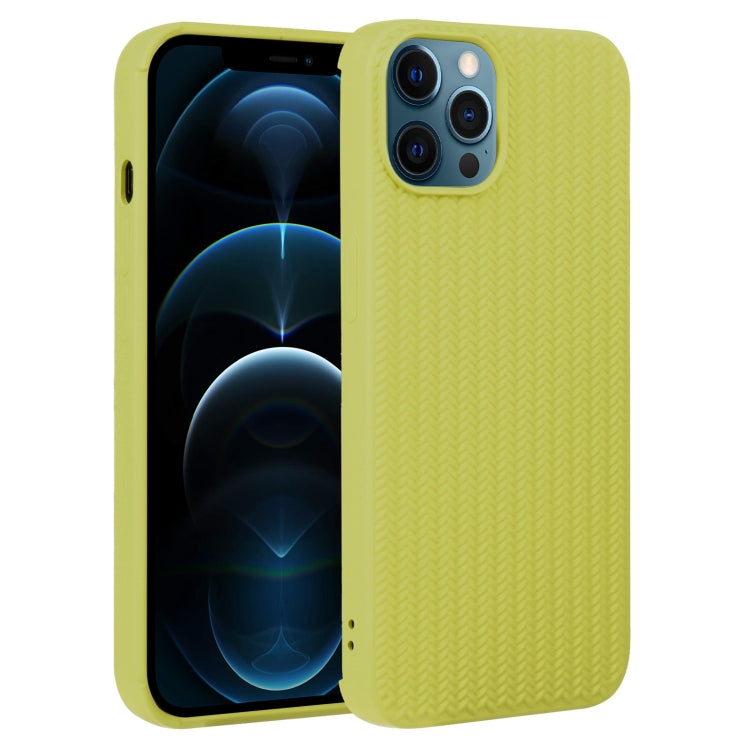 جراب هاتف من السيليكون بنسيج منسوج، لهاتف iPhone 13 Pro، وiPhone 13 Pro Max، وiPhone 12، وiPhone 12 Pro، وiPhone 12 Pro Max