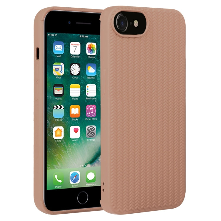 جراب هاتف من السيليكون بنسيج منسوج، لهاتف iPhone SE 2022 / SE 2020 / 7 / 8، لهاتف iPhone 7 Plus / 8 Plus