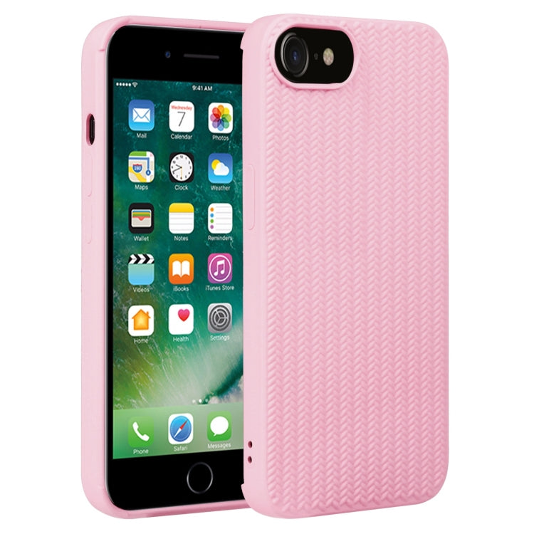 جراب هاتف من السيليكون بنسيج منسوج، لهاتف iPhone SE 2022 / SE 2020 / 7 / 8، لهاتف iPhone 7 Plus / 8 Plus