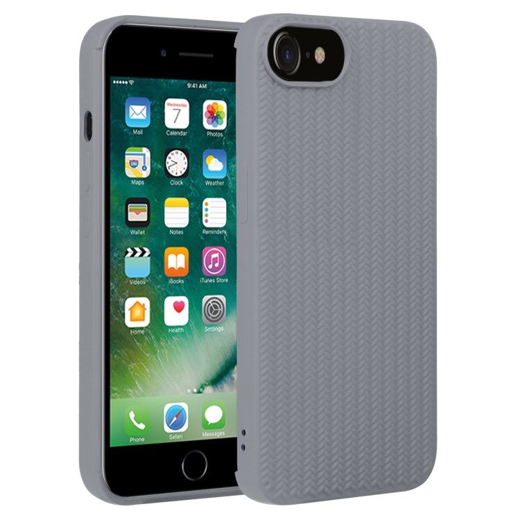 جراب هاتف من السيليكون بنسيج منسوج، لهاتف iPhone SE 2022 / SE 2020 / 7 / 8، لهاتف iPhone 7 Plus / 8 Plus