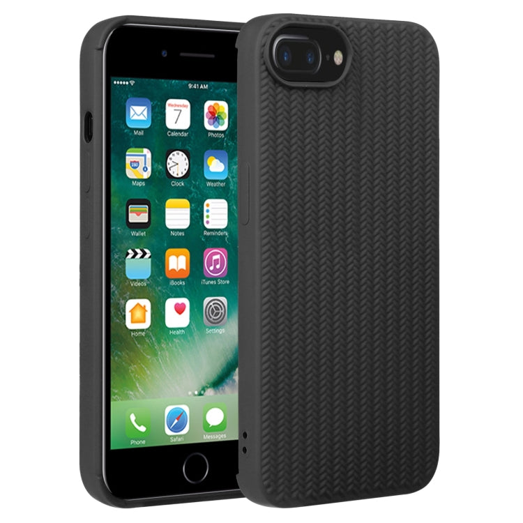 جراب هاتف من السيليكون بنسيج منسوج، لهاتف iPhone SE 2022 / SE 2020 / 7 / 8، لهاتف iPhone 7 Plus / 8 Plus