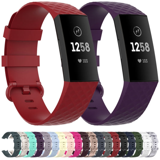 Color Buckle TPU Wrist Strap Watch Band for Fitbit Charge 4 / Charge 3 / Charge 3 SE, Size: S, Size: L