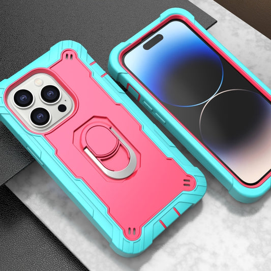 Two-color Ring Holder Phone Case, For iPhone 14 Pro Max, For iPhone 14 Pro, For iPhone 14, For iPhone 14 Plus