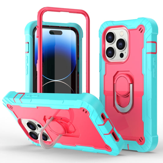 Two-color Ring Holder Phone Case, For iPhone 14 Pro Max, For iPhone 14 Pro, For iPhone 14, For iPhone 14 Plus