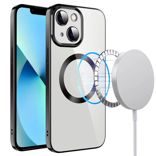 جراب هاتف من مادة TPU مطلي بالكهرباء MagSafe مع غشاء عدسة، لهاتف iPhone 14، وiPhone 14 Pro، وiPhone 14 Plus، وiPhone 14 Pro Max، وiPhone 13، وiPhone 13 Pro
