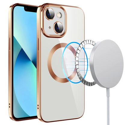 جراب هاتف من مادة TPU مطلي بالكهرباء MagSafe مع غشاء عدسة، لهاتف iPhone 14، وiPhone 14 Pro، وiPhone 14 Plus، وiPhone 14 Pro Max، وiPhone 13، وiPhone 13 Pro
