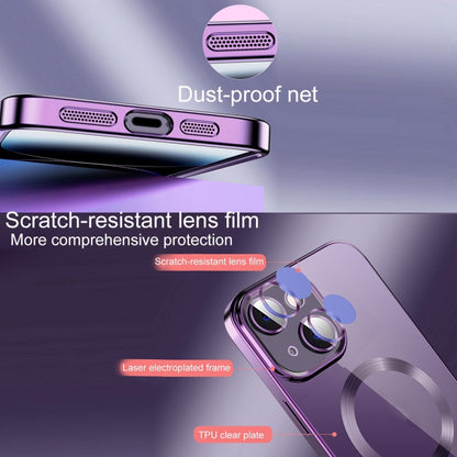جراب هاتف من مادة TPU مطلي بالكهرباء MagSafe مع غشاء عدسة، لهاتف iPhone 14، وiPhone 14 Pro، وiPhone 14 Plus، وiPhone 14 Pro Max، وiPhone 13، وiPhone 13 Pro