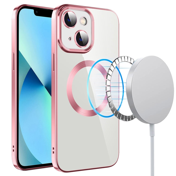جراب هاتف من مادة TPU مطلي بالكهرباء MagSafe مع غشاء عدسة، لهاتف iPhone 14، وiPhone 14 Pro، وiPhone 14 Plus، وiPhone 14 Pro Max، وiPhone 13، وiPhone 13 Pro