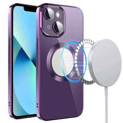 جراب هاتف من مادة TPU مطلي بالكهرباء MagSafe مع غشاء عدسة، لهاتف iPhone 14، وiPhone 14 Pro، وiPhone 14 Plus، وiPhone 14 Pro Max، وiPhone 13، وiPhone 13 Pro