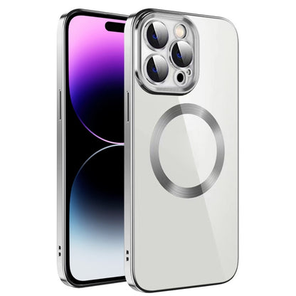 جراب هاتف من مادة TPU مطلي بالكهرباء MagSafe مع غشاء عدسة، لهاتف iPhone 14، وiPhone 14 Pro، وiPhone 14 Plus، وiPhone 14 Pro Max، وiPhone 13، وiPhone 13 Pro