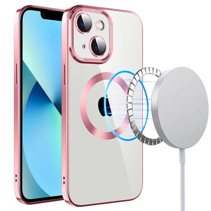 جراب هاتف من مادة TPU مطلي بالكهرباء MagSafe مع غشاء عدسة، لهاتف iPhone 14، وiPhone 14 Pro، وiPhone 14 Plus، وiPhone 14 Pro Max، وiPhone 13، وiPhone 13 Pro