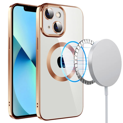جراب هاتف من مادة TPU مطلي بالكهرباء MagSafe مع غشاء عدسة، لهاتف iPhone 14، وiPhone 14 Pro، وiPhone 14 Plus، وiPhone 14 Pro Max، وiPhone 13، وiPhone 13 Pro
