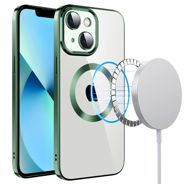 جراب هاتف من مادة TPU مطلي بالكهرباء MagSafe مع غشاء عدسة، لهاتف iPhone 14، وiPhone 14 Pro، وiPhone 14 Plus، وiPhone 14 Pro Max، وiPhone 13، وiPhone 13 Pro