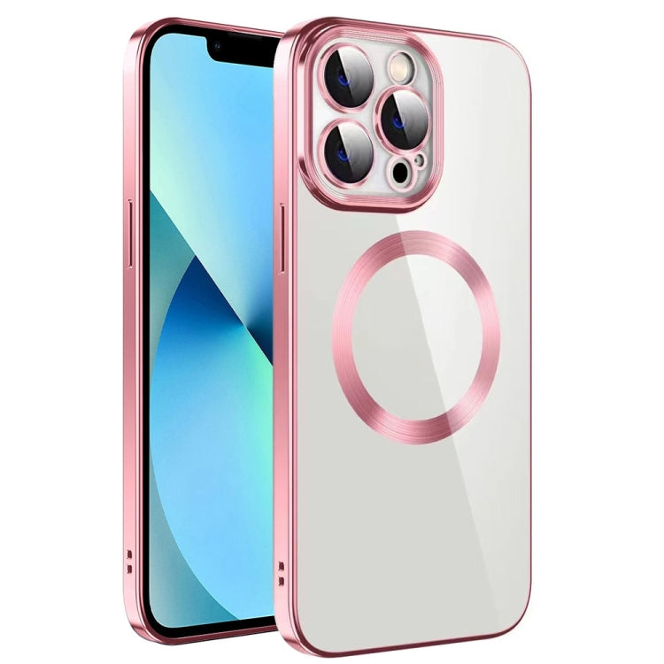 جراب هاتف من مادة TPU مطلي بالكهرباء MagSafe مع غشاء عدسة، لهاتف iPhone 14، وiPhone 14 Pro، وiPhone 14 Plus، وiPhone 14 Pro Max، وiPhone 13، وiPhone 13 Pro