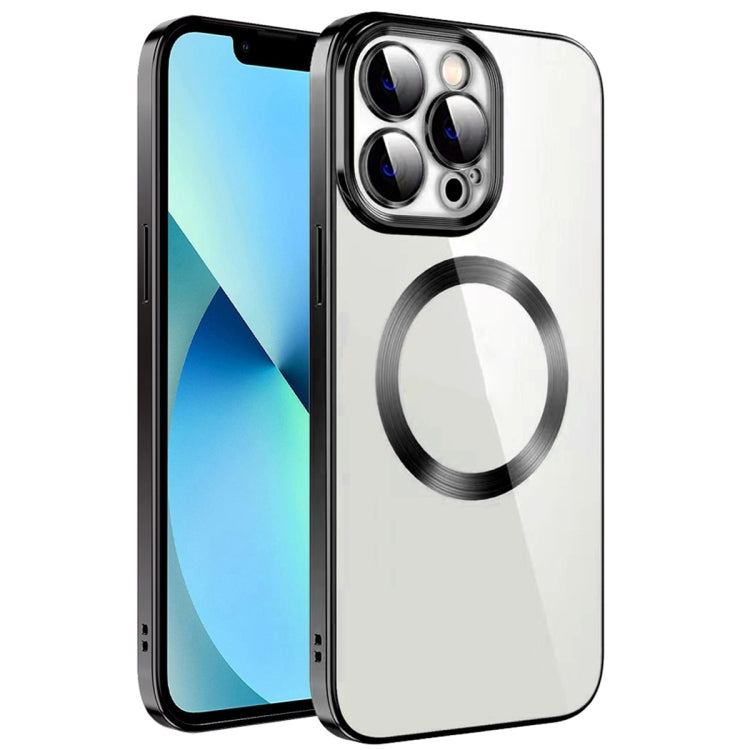 جراب هاتف من مادة TPU مطلي بالكهرباء MagSafe مع غشاء عدسة، لهاتف iPhone 13 Pro Max، وiPhone 12، وiPhone 12 Pro، وiPhone 12 Pro Max