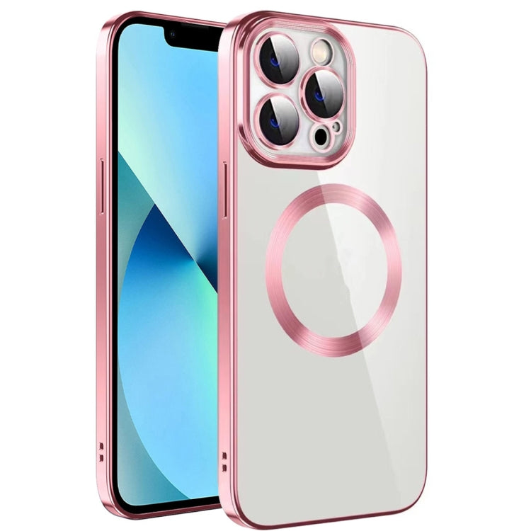 جراب هاتف من مادة TPU مطلي بالكهرباء MagSafe مع غشاء عدسة، لهاتف iPhone 13 Pro Max، وiPhone 12، وiPhone 12 Pro، وiPhone 12 Pro Max