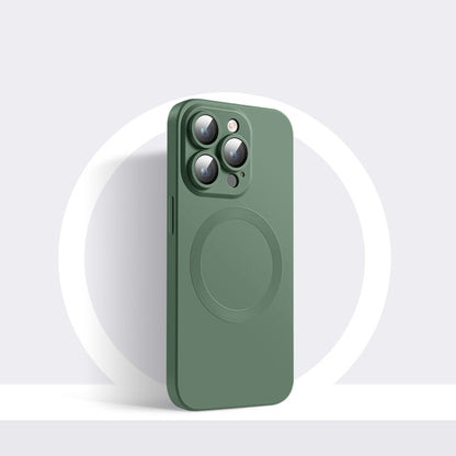 CD Texture MagSafe Liquid Silicone Phone Case, For iPhone 14 Pro Max, For iPhone 14 Pro, For iPhone 14, For iPhone 14 Plus
