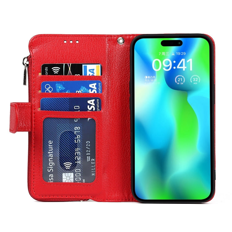 جراب هاتف من الجلد بسحاب من الألياف الدقيقة، مناسب لأجهزة iPhone 14 Pro Max وiPhone 14 Pro وiPhone 14 وiPhone 14 Plus