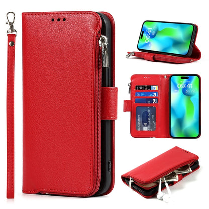 جراب هاتف من الجلد بسحاب من الألياف الدقيقة، مناسب لأجهزة iPhone 14 Pro Max وiPhone 14 Pro وiPhone 14 وiPhone 14 Plus