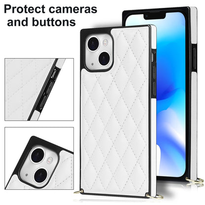 جراب هاتف جلدي من الألياف الدقيقة بتصميم معيني، مناسب لأجهزة iPhone 14 وiPhone 14 Plus وiPhone 14 Pro وiPhone 14 Pro Max