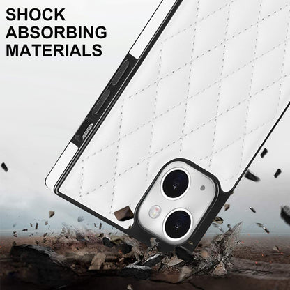 جراب هاتف جلدي من الألياف الدقيقة بتصميم معيني، مناسب لأجهزة iPhone 14 وiPhone 14 Plus وiPhone 14 Pro وiPhone 14 Pro Max