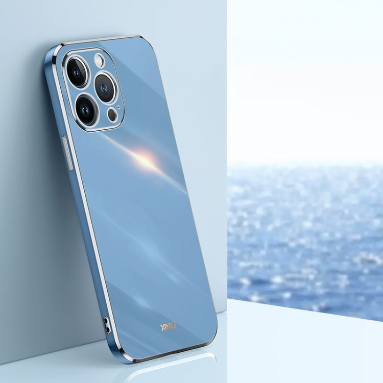 جراب هاتف XINLI ذو حافة مستقيمة 6D مطلي بالكهرباء من مادة TPU، لهاتف iPhone 13 Pro وiPhone 13 Pro Max