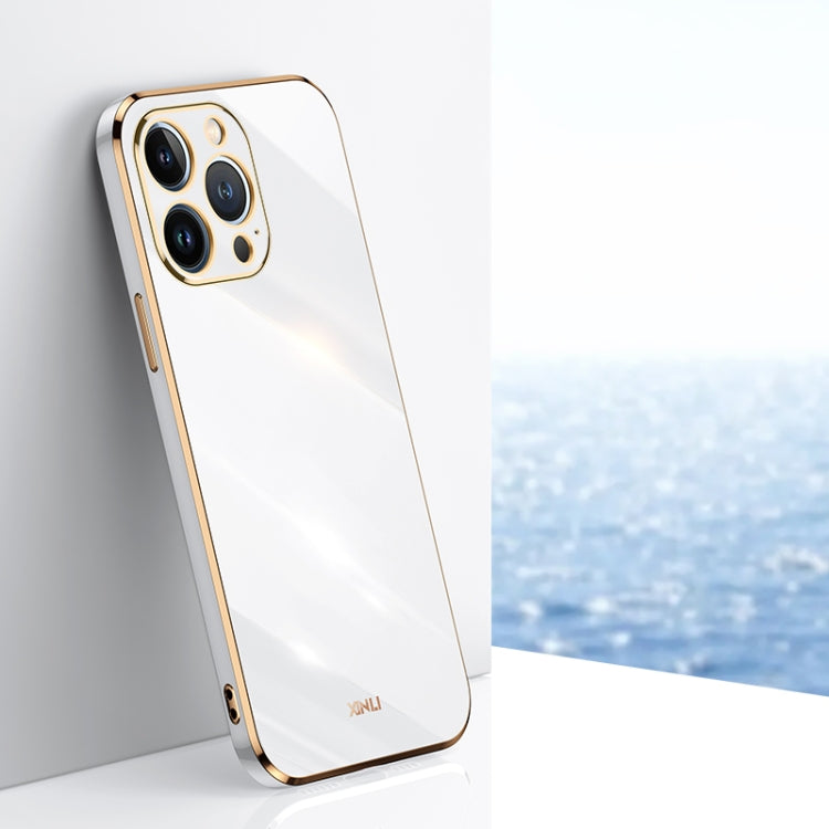 جراب هاتف XINLI ذو حافة مستقيمة 6D مطلي بالكهرباء من مادة TPU، لهاتف iPhone 13 Pro وiPhone 13 Pro Max