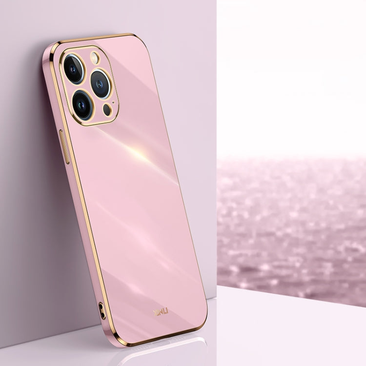 جراب هاتف XINLI ذو حافة مستقيمة 6D مطلي بالكهرباء من مادة TPU، لهاتف iPhone 13 Pro وiPhone 13 Pro Max