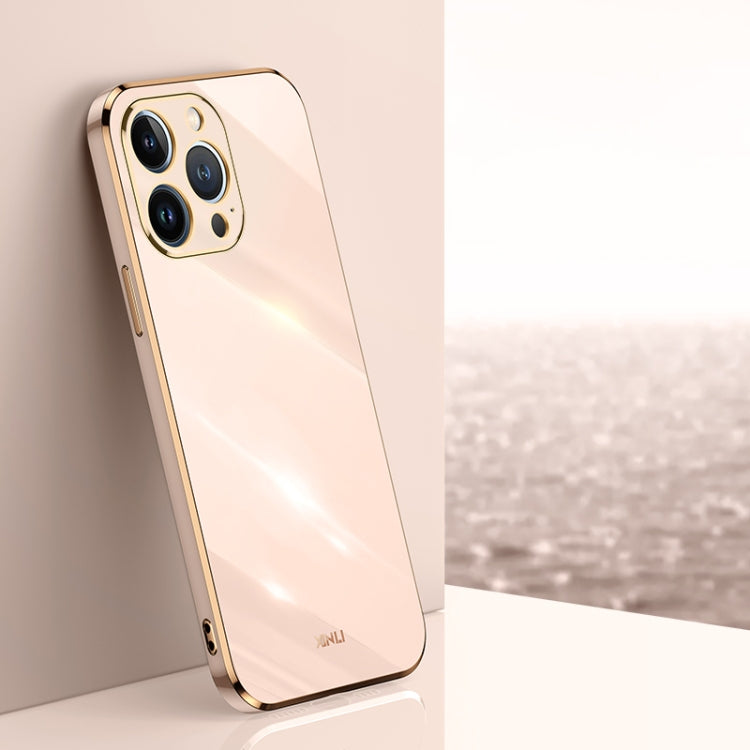 جراب هاتف XINLI ذو حافة مستقيمة 6D مطلي بالكهرباء من مادة TPU، لهاتف iPhone 13 Pro وiPhone 13 Pro Max