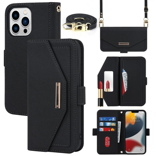 Cross Texture Lanyard Leather Phone Case, For iPhone 14 Pro Max, For iPhone 14 Pro, For iPhone 14, For iPhone 14 Plus, For iPhone 13 Pro Max, For iPhone 13 Pro, For iPhone 13 mini, For iPhone 12 Pro Max, For iPhone 12 / 12 Pro
