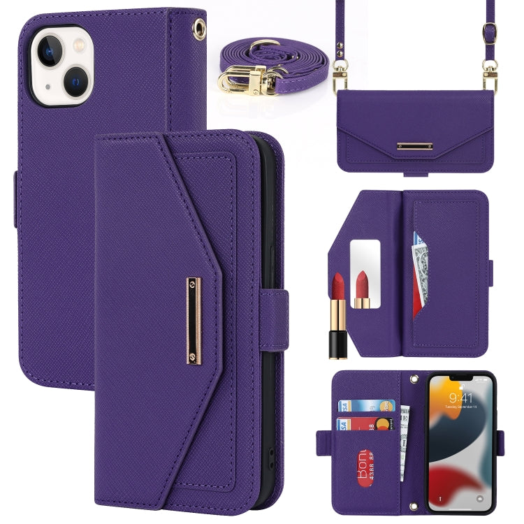 Cross Texture Lanyard Leather Phone Case, For iPhone 12 mini, For iPhone 11 Pro Max, For iPhone 11 Pro, For iPhone 8 Plus / 7 Plus, For iPhone 13, For iPhone 11, For iPhone XR, For iPhone SE 2022 / SE 2020 / 8 / 7