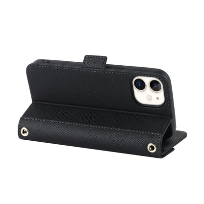 Cross Texture Lanyard Leather Phone Case, For iPhone 12 mini, For iPhone 11 Pro Max, For iPhone 11 Pro, For iPhone 8 Plus / 7 Plus, For iPhone 13, For iPhone 11, For iPhone XR, For iPhone SE 2022 / SE 2020 / 8 / 7