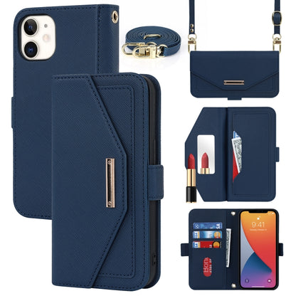 Cross Texture Lanyard Leather Phone Case, For iPhone 12 mini, For iPhone 11 Pro Max, For iPhone 11 Pro, For iPhone 8 Plus / 7 Plus, For iPhone 13, For iPhone 11, For iPhone XR, For iPhone SE 2022 / SE 2020 / 8 / 7