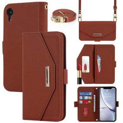 Cross Texture Lanyard Leather Phone Case, For iPhone 12 mini, For iPhone 11 Pro Max, For iPhone 11 Pro, For iPhone 8 Plus / 7 Plus, For iPhone 13, For iPhone 11, For iPhone XR, For iPhone SE 2022 / SE 2020 / 8 / 7