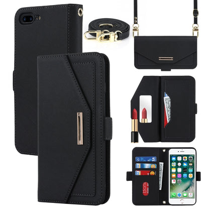 Cross Texture Lanyard Leather Phone Case, For iPhone 12 mini, For iPhone 11 Pro Max, For iPhone 11 Pro, For iPhone 8 Plus / 7 Plus, For iPhone 13, For iPhone 11, For iPhone XR, For iPhone SE 2022 / SE 2020 / 8 / 7