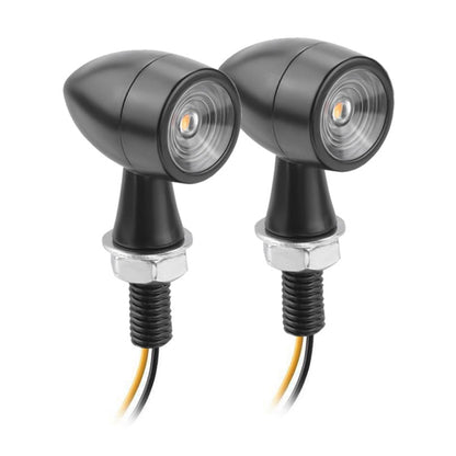 For Kawasaki / Suzuki / Yamaha / Honda T-S002 1 Pair Motorcycle LED Mini Turn Signal Metal Retro Signal Light, For Kawasaki / Suzuki / Yamaha / Honda