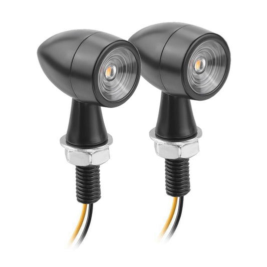 For Kawasaki / Suzuki / Yamaha / Honda T-S002 1 Pair Motorcycle LED Mini Turn Signal Metal Retro Signal Light, For Kawasaki / Suzuki / Yamaha / Honda