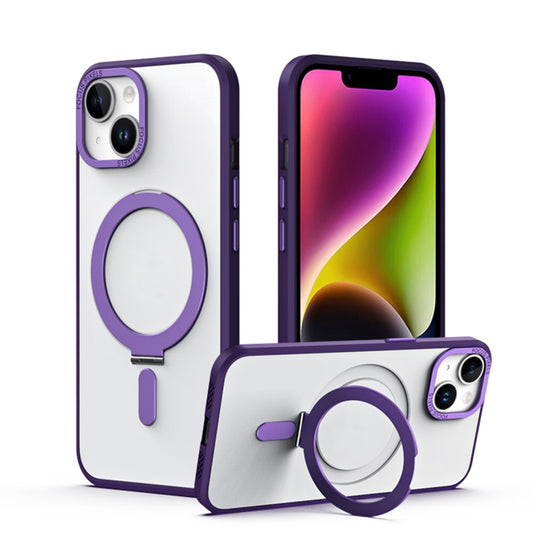 جراب هاتف واقٍ مقاوم للصدمات من Skin Feel MagSafe مع حامل، لهاتف iPhone 14، وiPhone 14 Plus، وiPhone 14 Pro، وiPhone 14 Pro Max