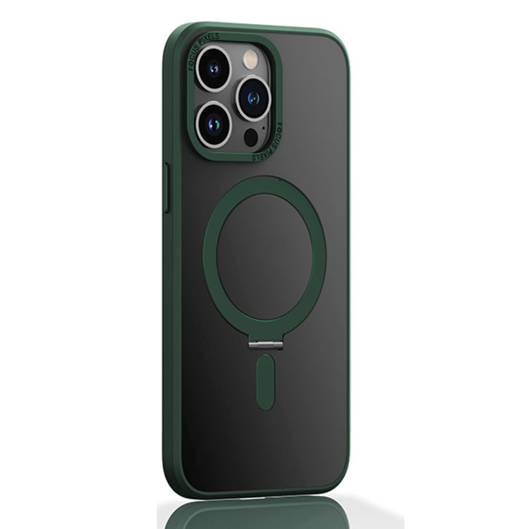 جراب هاتف واقٍ مقاوم للصدمات من Skin Feel MagSafe مع حامل، لهاتف iPhone 14، وiPhone 14 Plus، وiPhone 14 Pro، وiPhone 14 Pro Max