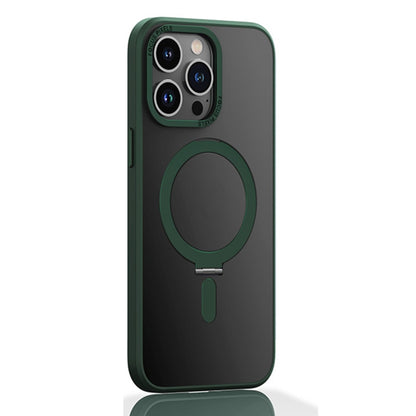 جراب هاتف واقٍ مقاوم للصدمات من Skin Feel MagSafe مع حامل، لهاتف iPhone 14، وiPhone 14 Plus، وiPhone 14 Pro، وiPhone 14 Pro Max