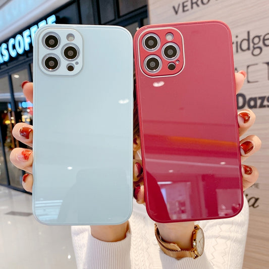 جراب هاتف من الزجاج المقوى بلون سادة، لهاتف iPhone 11 Pro Max، لهاتف iPhone 11 Pro، لهاتف iPhone 11