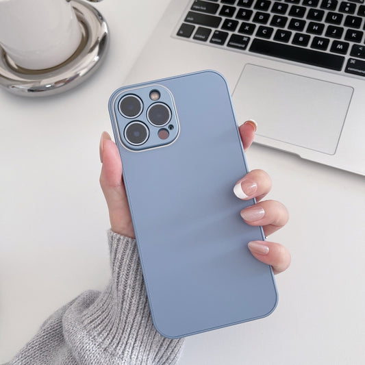 جراب هاتف زجاجي مقسّى من الجلد لهاتف iPhone 11