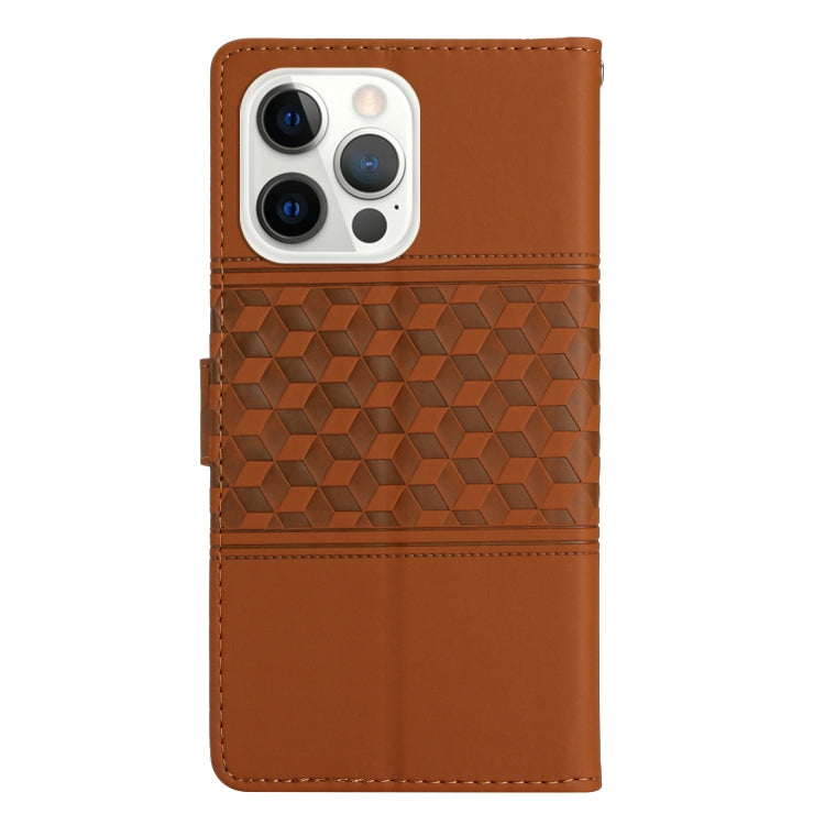 Diamond Embossed Skin Feel Leather Phone Case with Lanyard, For iPhone 13 Pro, For iPhone 13 Pro Max, For iPhone 14, For iPhone 14 Plus, For iPhone 14 Pro, For iPhone 14 Pro Max, For iPhone X / XS, For iPhone XR