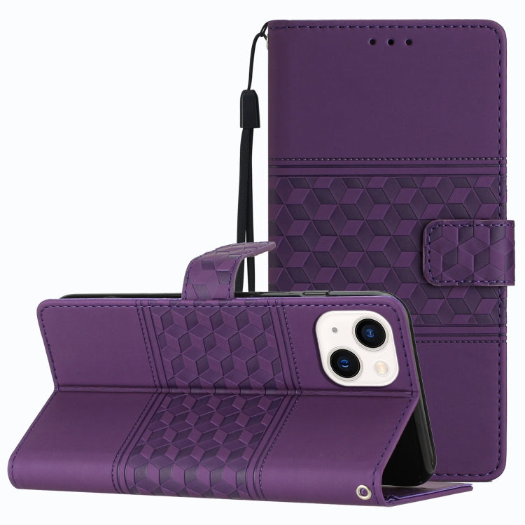 Diamond Embossed Skin Feel Leather Phone Case with Lanyard, For iPhone 13 Pro, For iPhone 13 Pro Max, For iPhone 14, For iPhone 14 Plus, For iPhone 14 Pro, For iPhone 14 Pro Max, For iPhone X / XS, For iPhone XR