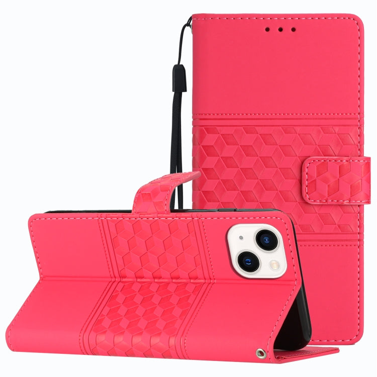 Diamond Embossed Skin Feel Leather Phone Case with Lanyard, For iPhone 13 Pro, For iPhone 13 Pro Max, For iPhone 14, For iPhone 14 Plus, For iPhone 14 Pro, For iPhone 14 Pro Max, For iPhone X / XS, For iPhone XR