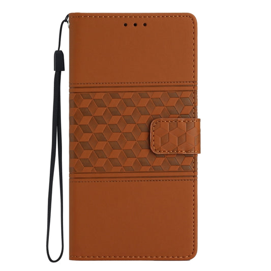 Diamond Embossed Skin Feel Leather Phone Case with Lanyard, For iPhone XS Max